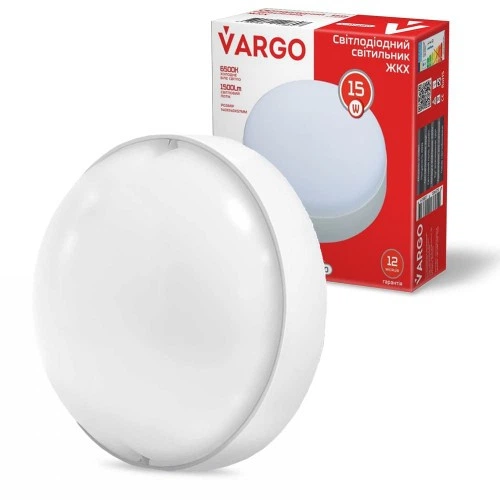 Светильник LED Vargo ЖКХ круг наклад. 15W 6500K IP54
