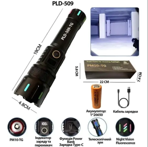 Фонарь Fluorescence White Laser