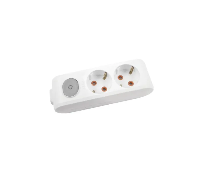 Колодка 2 гнезда с з/к + кн ViKo Multi-let