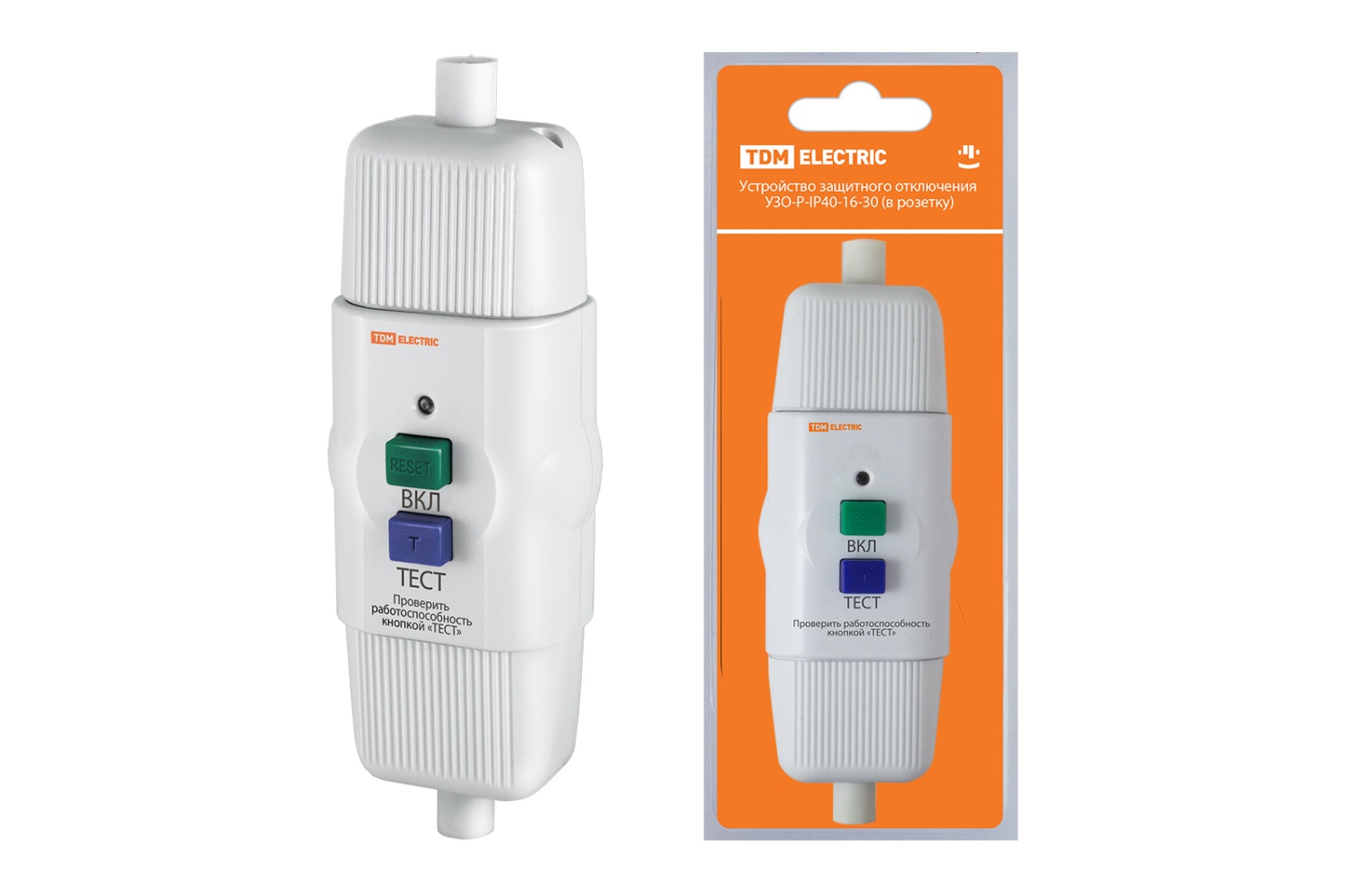 УЗО ВД1-63 P-IP40-16- 30мАв (провод )электронное IP40 TDM