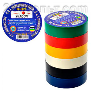 Изолента 50м "STENSON" ассорти
