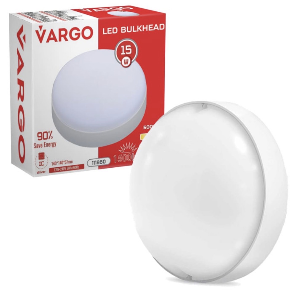 Светильник LED Vargo ЖКХ круг 20W 6500K IP54
