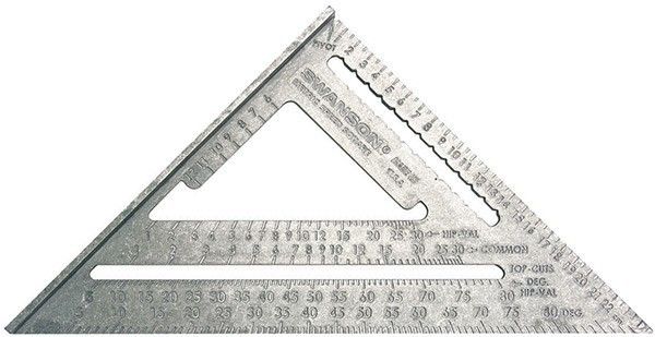 Угольник Свенсона пластик ABS, транспортир Swanson 250 мм