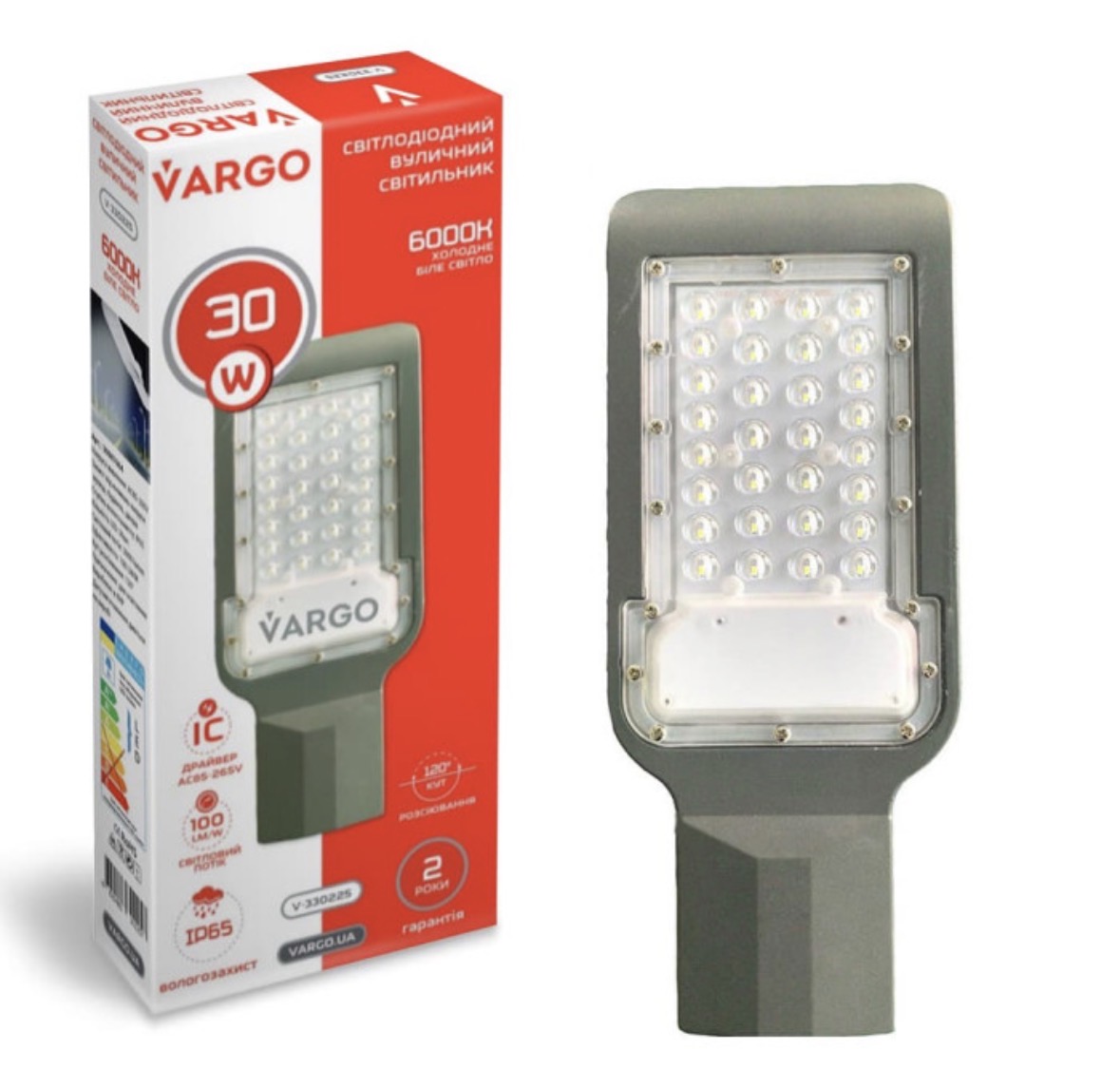 Светильник VARGO уличный столб 30W 6000K