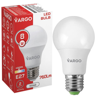 LED лампа Vargo A60 8W E27 4000K