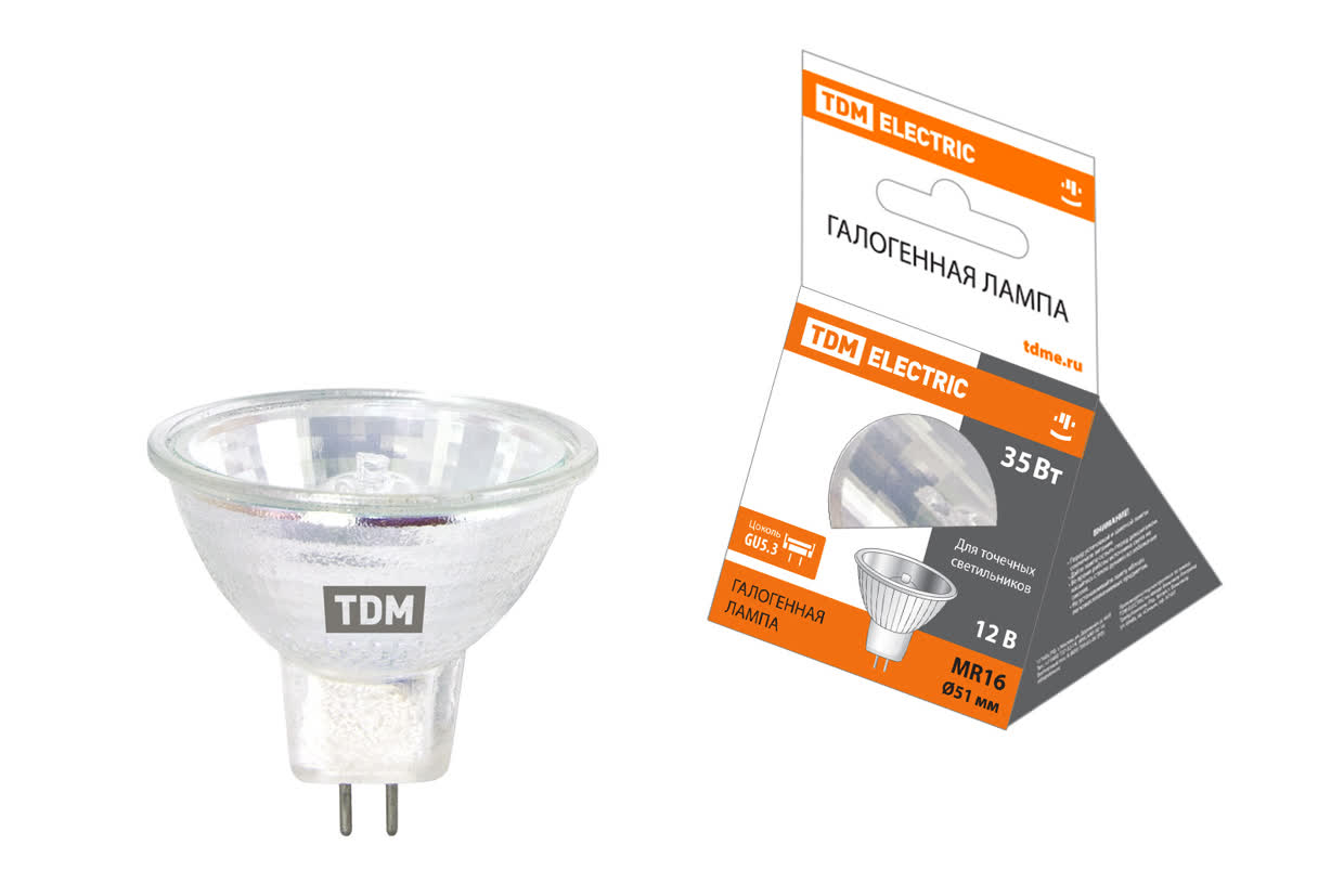 Лампа галогенная с отражателем MR16 35W 12V GU5.3