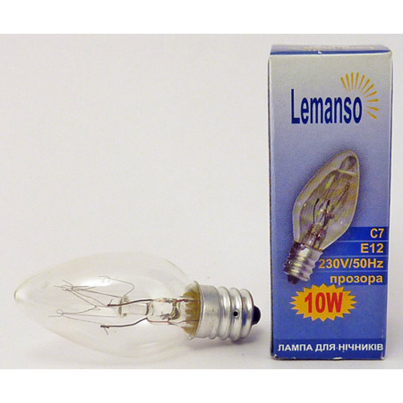 Лампа Lemanso для ночника 10W E12 C37