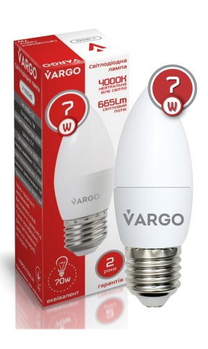 LED лампа Vargo C37 9W E27 4000K
