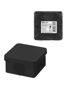 Распаячная коробка двухкомпан  70*70*40 ОП (IP66) черная -TDM