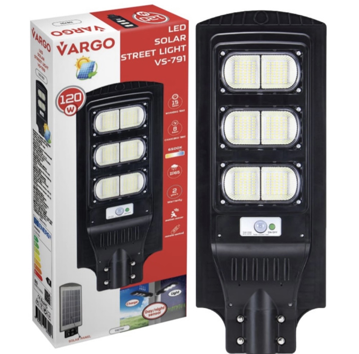 Прожектор Led Vargo на солнеч бат 120W 6000К IP65