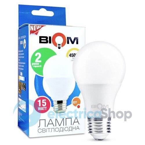 LED лампа BIOM A60 15W E27 4500K