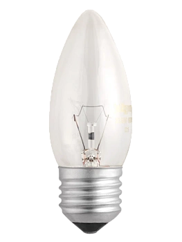 Лампа накаливания "Свеча прозрачная E27 60W TDM
